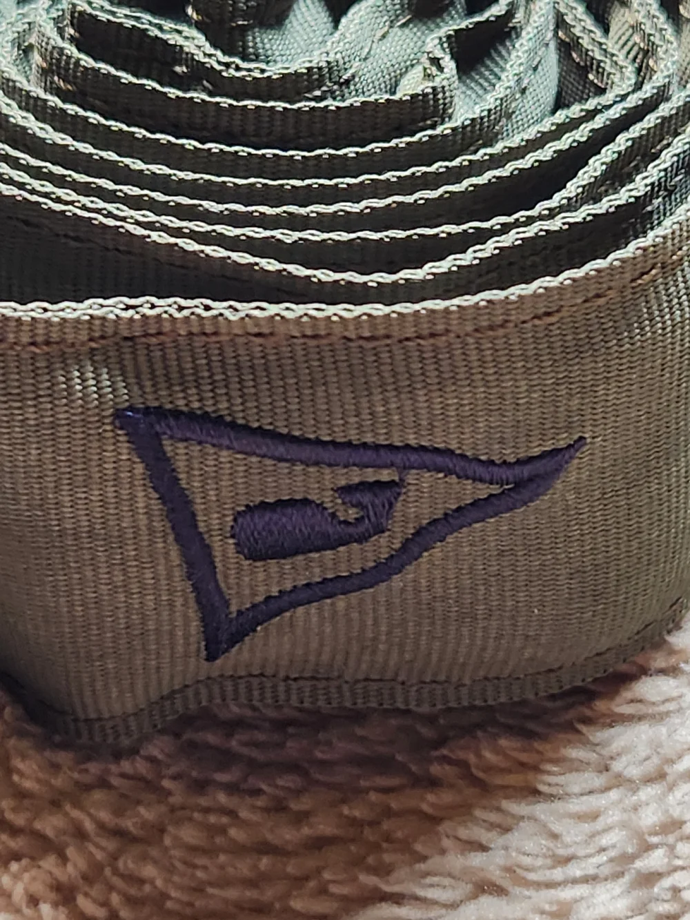 Olive Green Tactical Belt with Navy Embroidered Logo Vinyard Vines 2XL